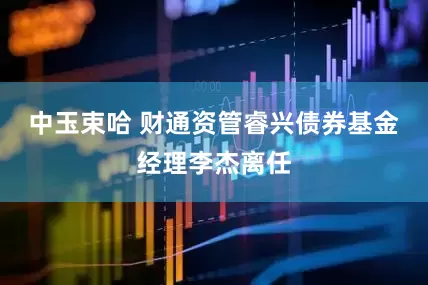 中玉束哈 财通资管睿兴债券基金经理李杰离任